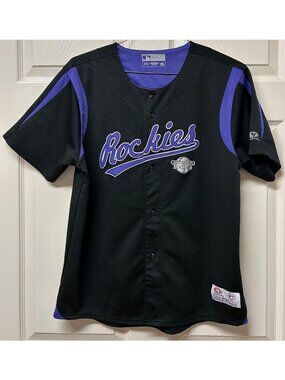 Colorado Rockies Black & Purple MLB Jersey XL Youth True Fan Series Baseball Fan